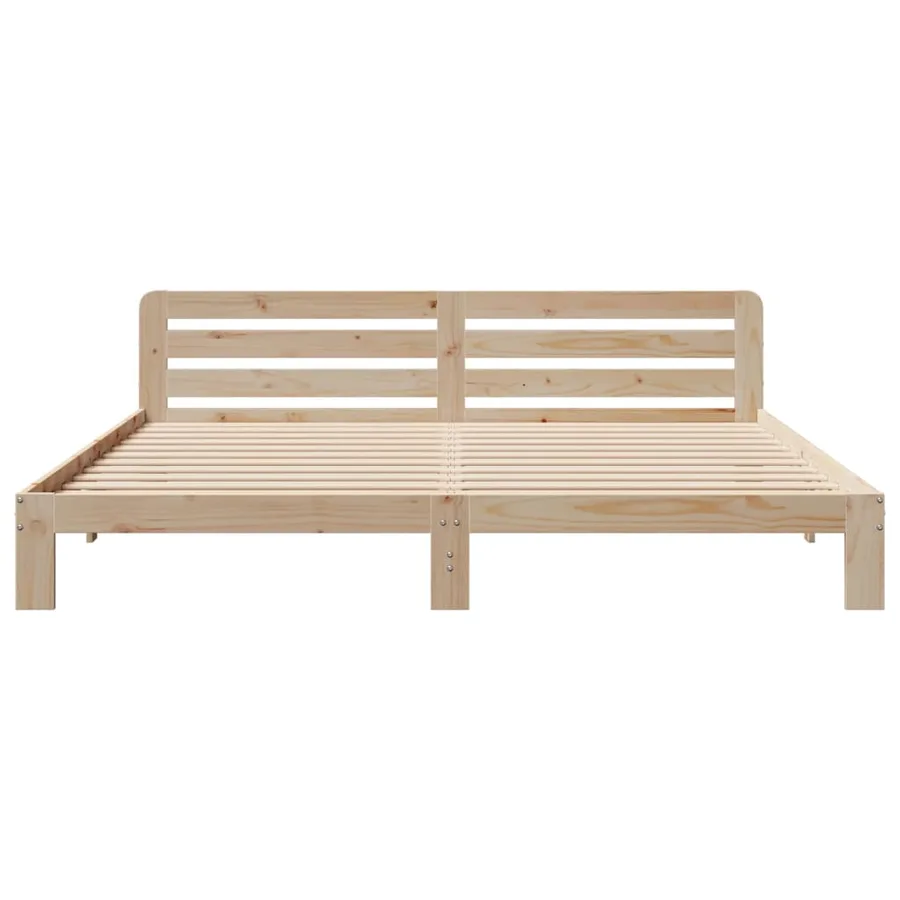 Cadre de lit sans matelas 180x200 cm bois massif de pin - 4