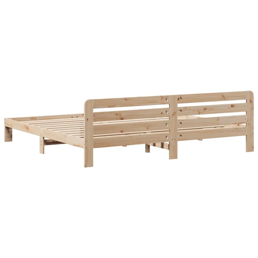 Cadre de lit sans matelas 180x200 cm bois massif de pin - 6