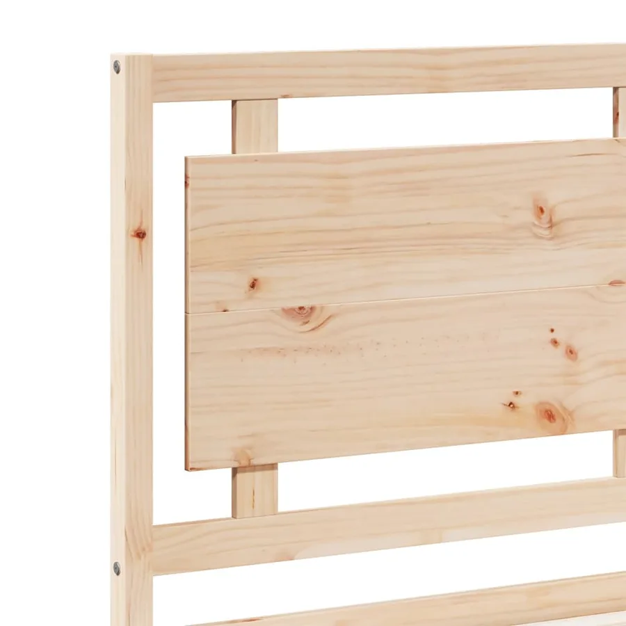 Cadre de lit extra long sans matelas 200x220 cm bois massif - 7