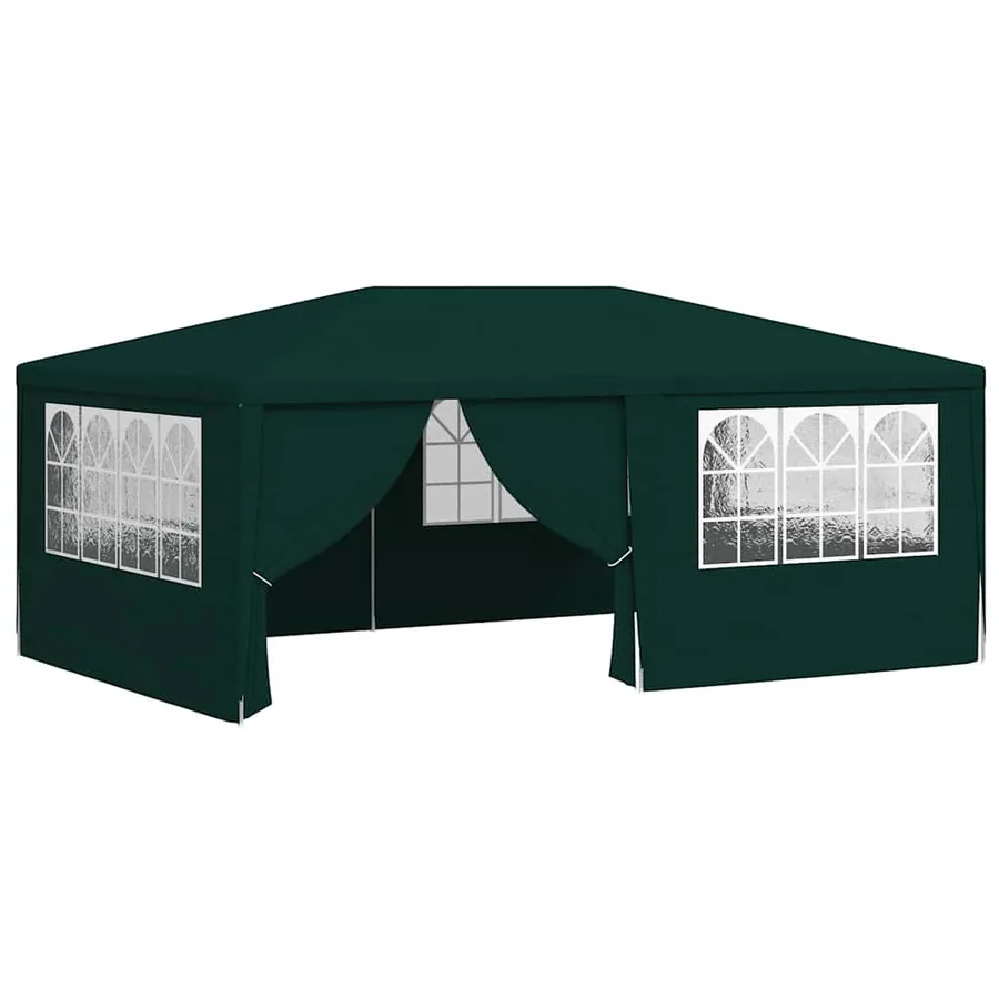 Tente de réception avec parois latérales 4x6 m Vert 90 g/m² - 2