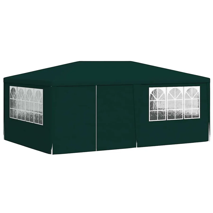 Tente de réception avec parois latérales 4x6 m Vert 90 g/m² - 3