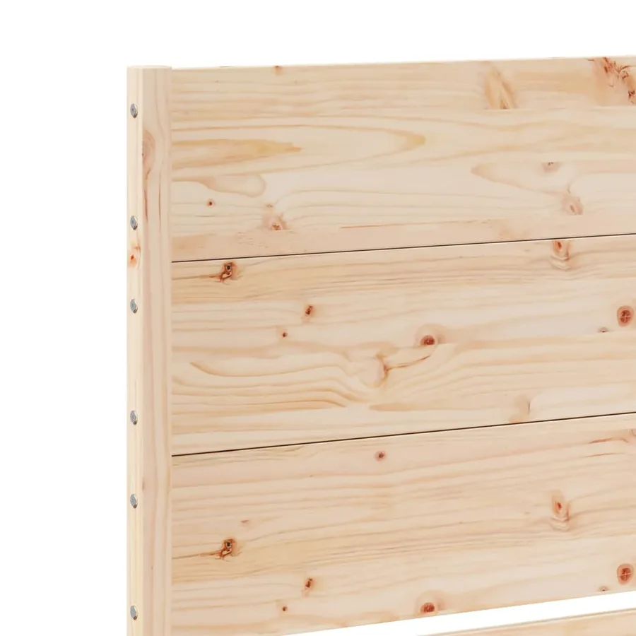 Cadre de lit extra long sans matelas 160x220 cm bois massif - 7