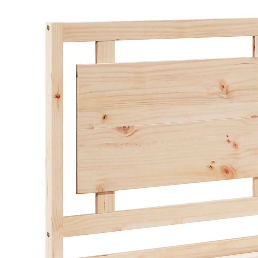 Cadre de lit extra long sans matelas 180x220 cm bois massif - 7
