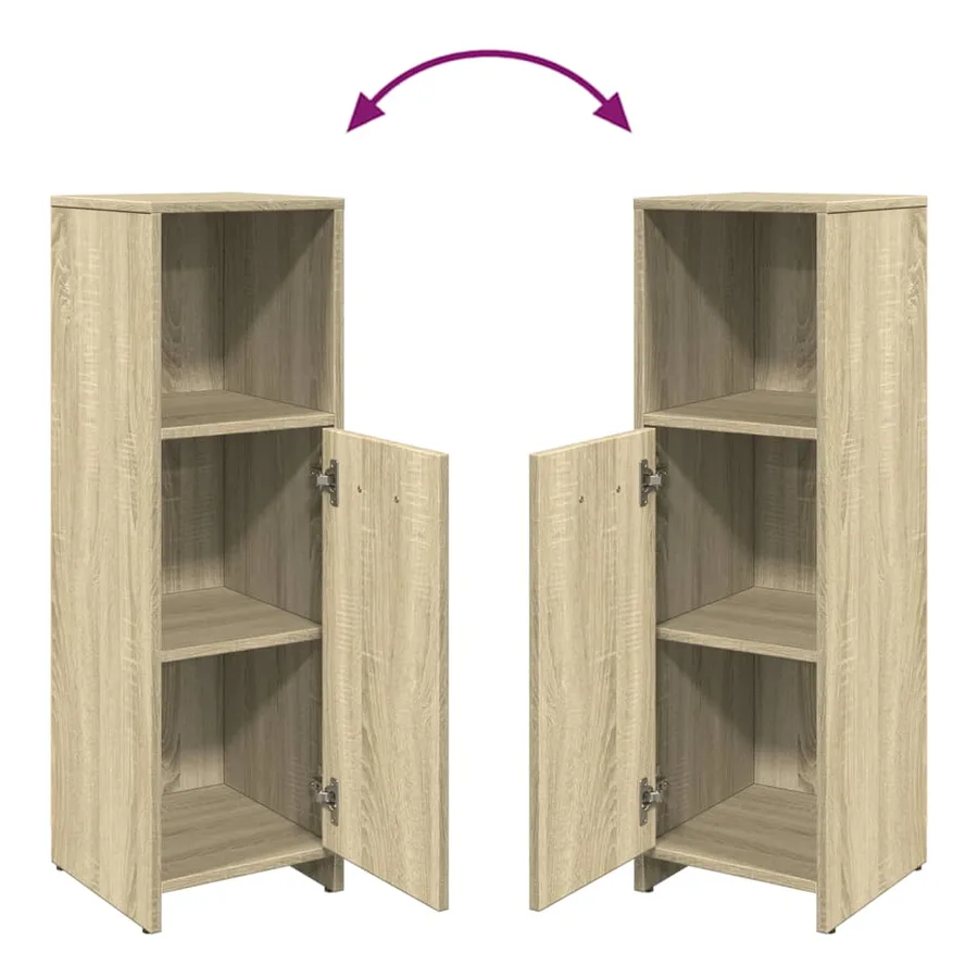 Ensemble de meubles de salle de bain 4 pcs chêne sonoma - 11
