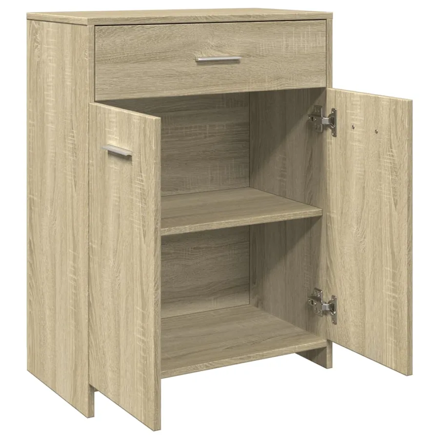 Ensemble de meubles de salle de bain 4 pcs chêne sonoma - 12