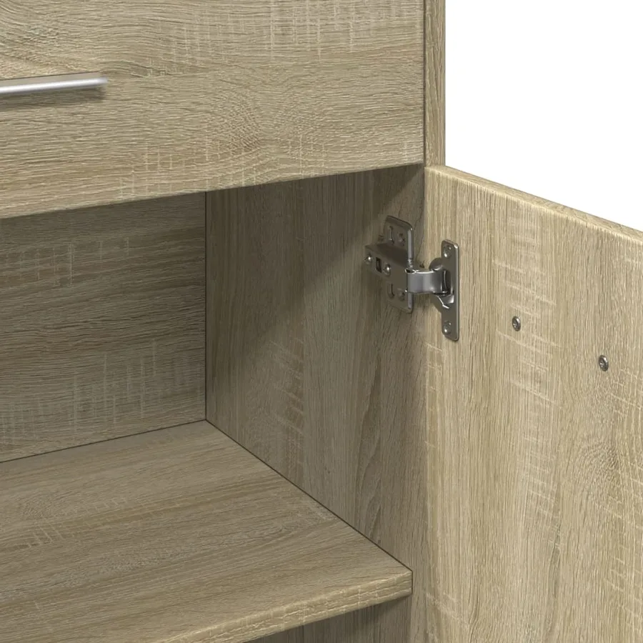 Ensemble de meubles de salle de bain 4 pcs chêne sonoma - 16