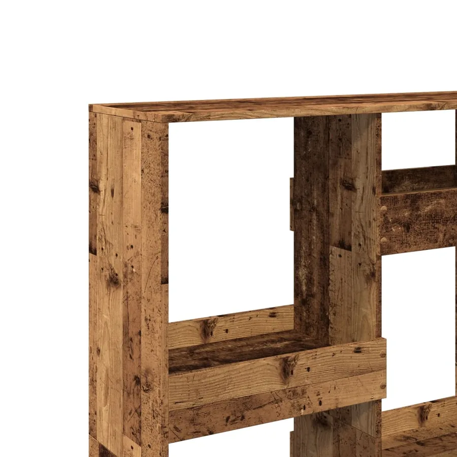 Cloison de séparation vieux bois 100x33x135cm bois d'ingénierie - 7