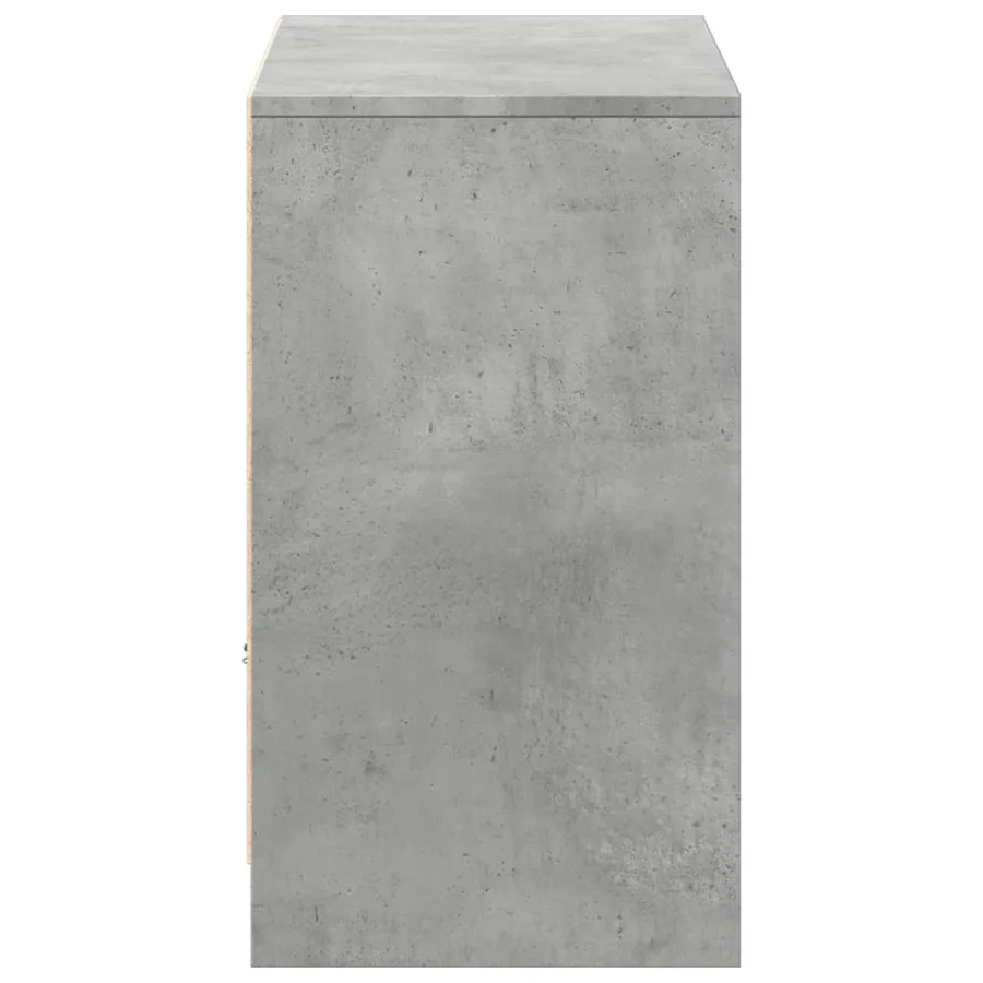 Meuble TV avec LED gris béton 91x34x61 cm bois d'ingénierie - 7