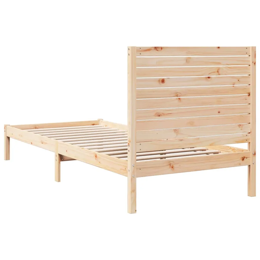 Cadre de lit extra long sans matelas 90x220 cm bois massif - 6