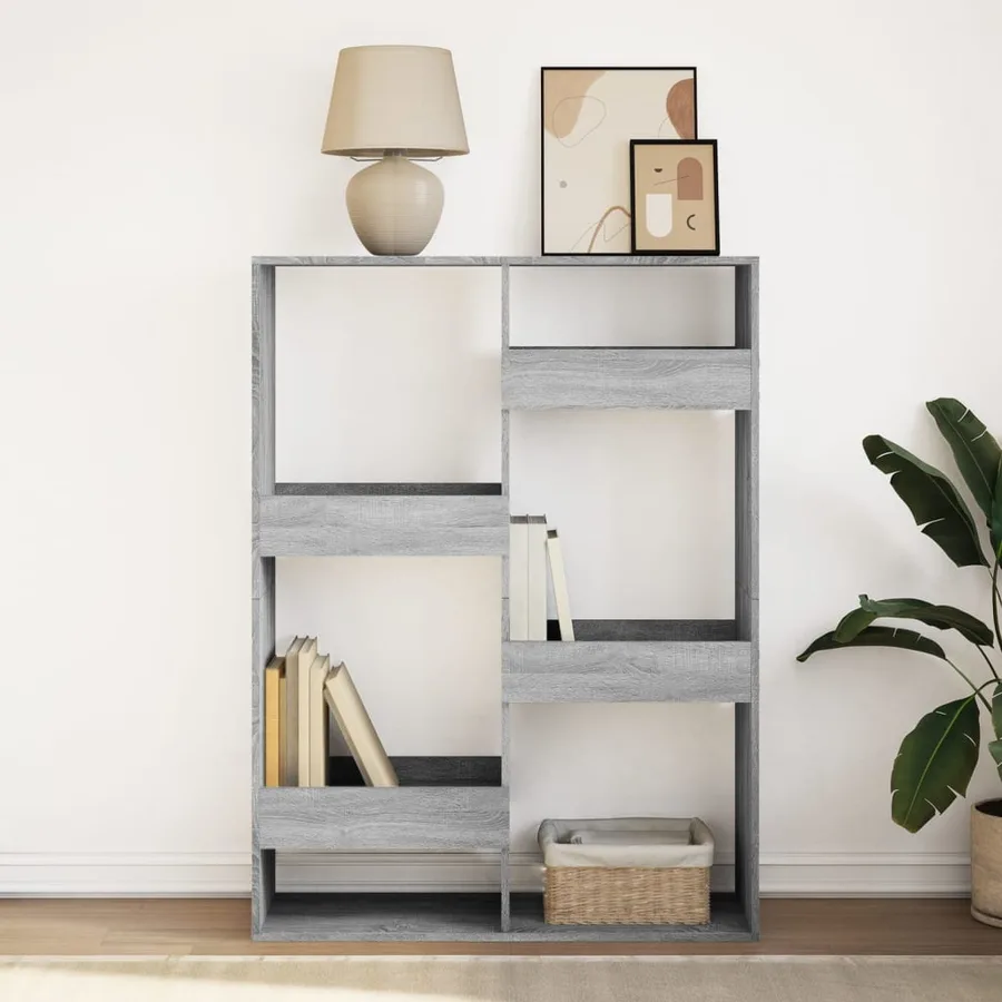 Bibliothèque sonoma gris 100x33x135 cm bois d'ingénierie - 3