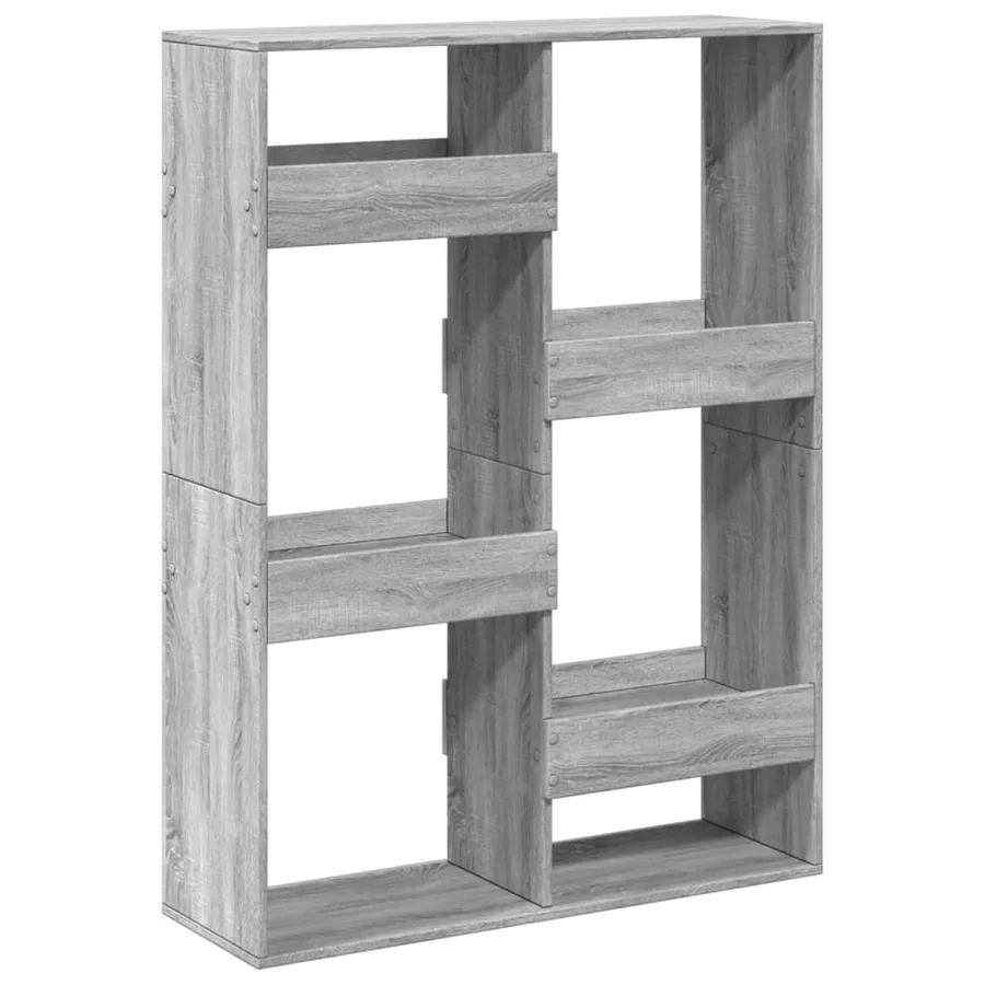 Bibliothèque sonoma gris 100x33x135 cm bois d'ingénierie - 6