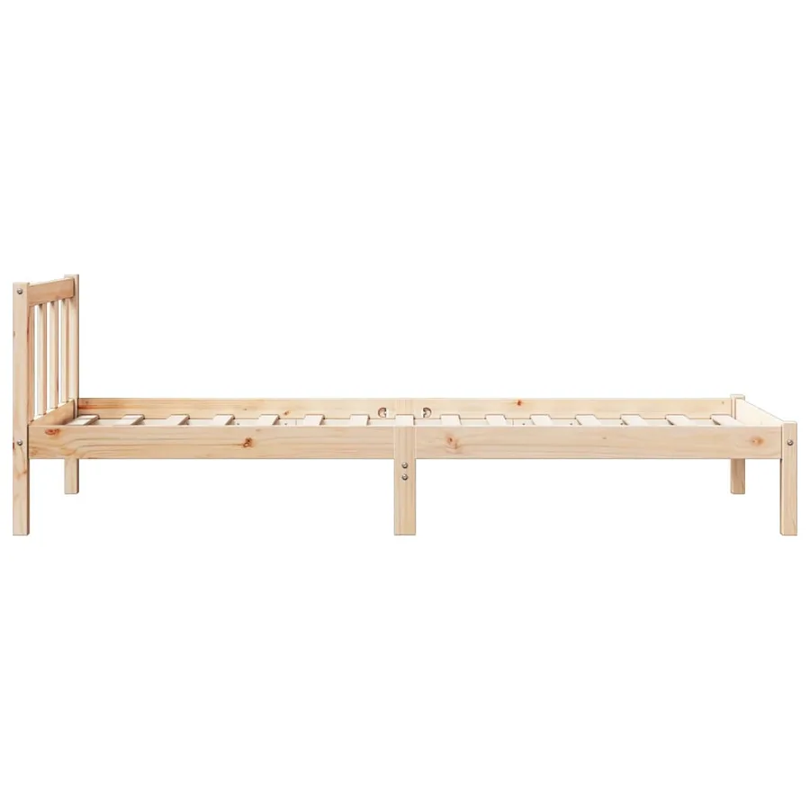 Cadre de lit extra long sans matelas 100x220 cm bois massif pin - 6