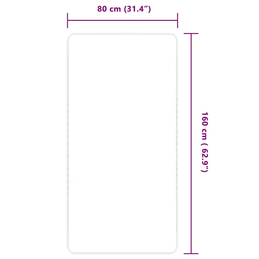 Tapis en jute avec support en latex 80x160 cm Naturel - 5