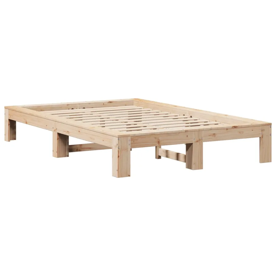 Cadre de lit sans matelas 120x190 cm bois de pin massif - 3