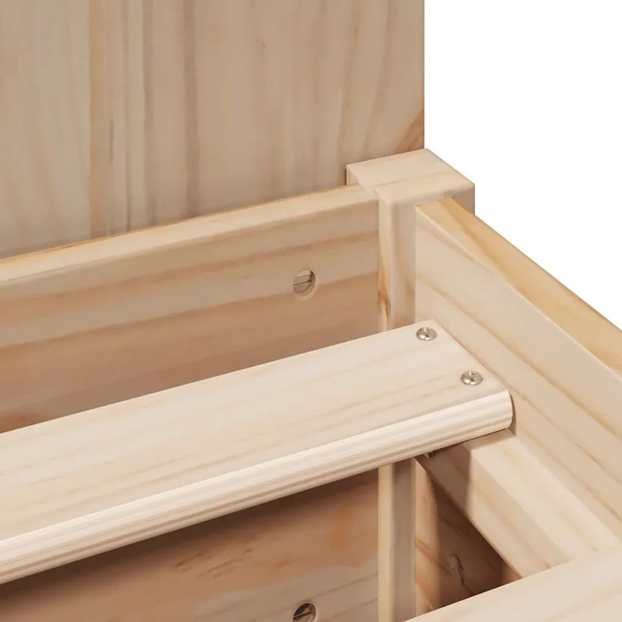 Lit bibliothèque sans matelas 150x200 cm bois massif de pin - 10