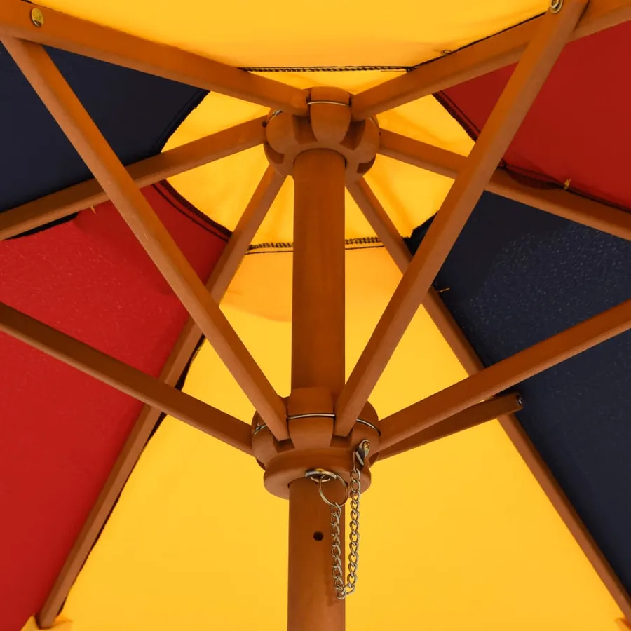 Table de pique-nique pour 4 enfants avec parasol rond sapin - 9
