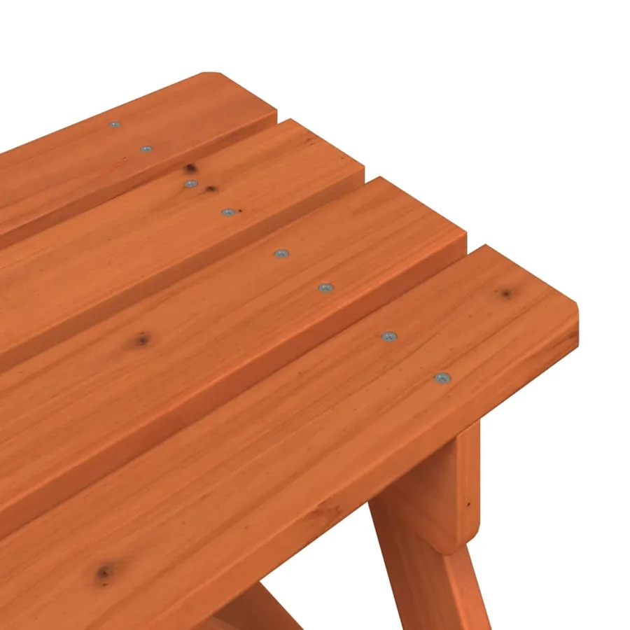 Table de pique-nique pour 4 enfants avec parasol bois de sapin - 9