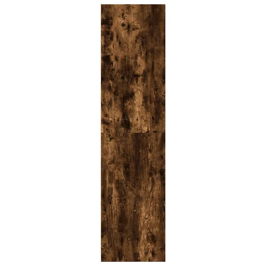 Garde-robe chêne fumé 80x50x200 cm bois d'ingénierie - 6