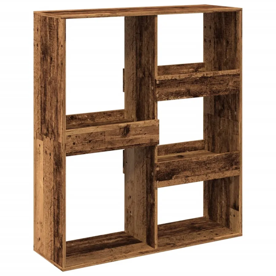Bibliothèque/Séparateur de pièce vieux bois 100x33x115 cm - 6