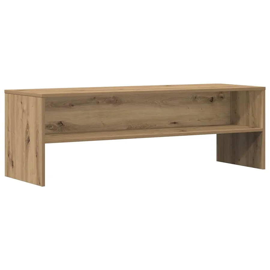Meuble TV chêne artisanal 120x40x40 cm bois d'ingénierie - 2