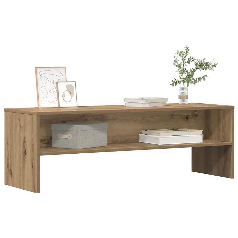 Meuble TV chêne artisanal 120x40x40 cm bois d'ingénierie - 3