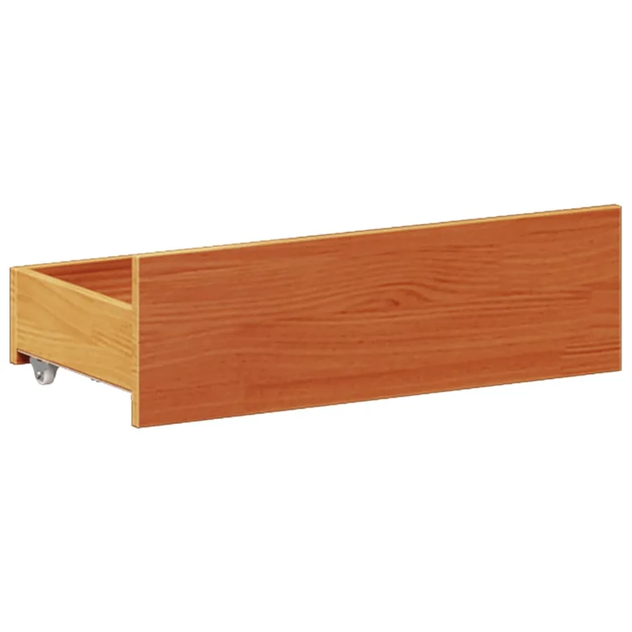 Cadre de lit sans matelas avec tête de lit brun cire 140x200 cm - 9
