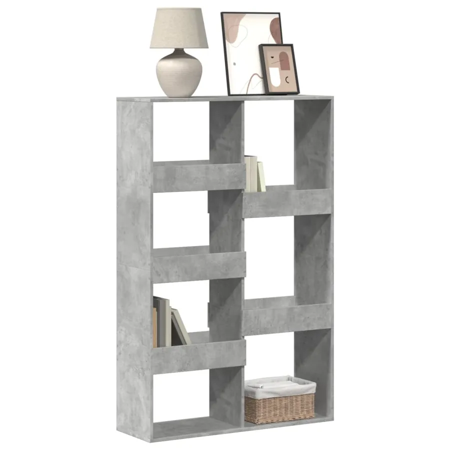 Bibliothèque gris béton 100x33x155,5 cm bois d'ingénierie