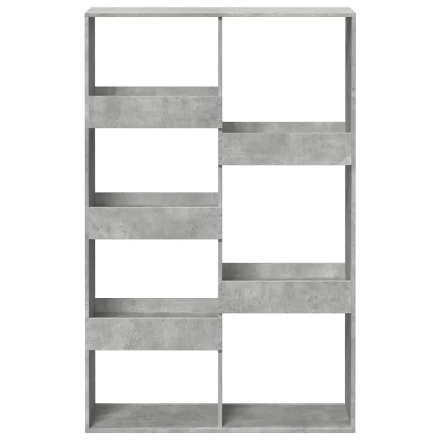 Bibliothèque gris béton 100x33x155,5 cm bois d'ingénierie - 4