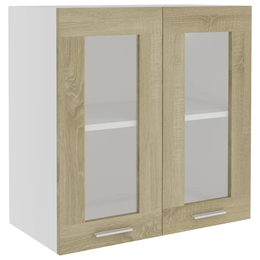 Vitrine suspendue "Lyon" Chêne Sonoma 60 x 31 x 60 cm Bois d'ingénierie - 2