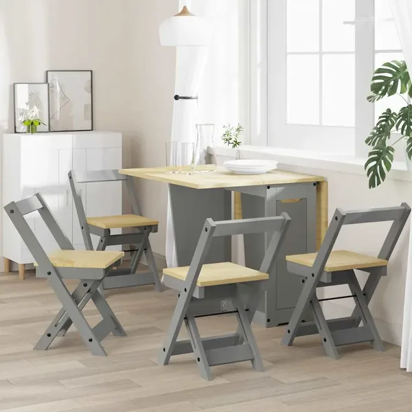 Chaises à manger pliables lot de 4 Corona bois de pin massif