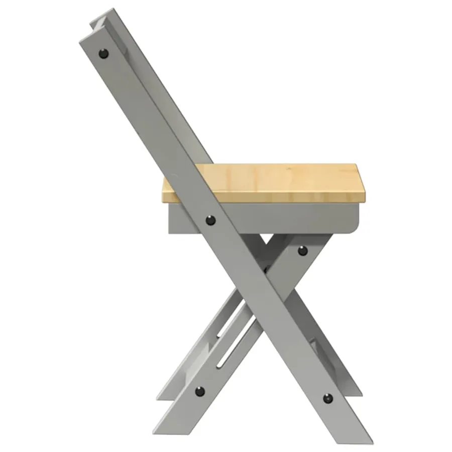 Chaises à manger pliables lot de 4 Corona bois de pin massif - 6