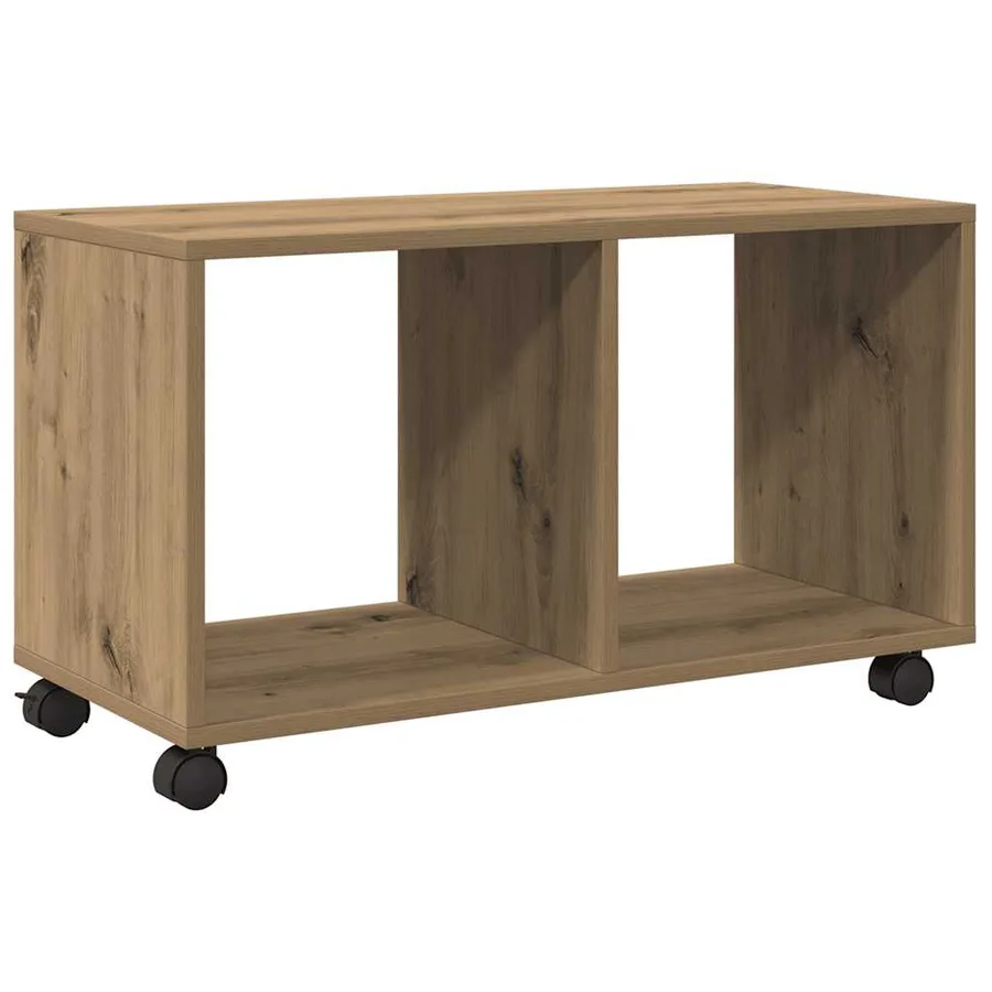 Armoire à roulettes chêne artisanal bois d'ingénierie - 7