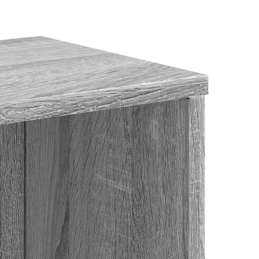 Bibliothèque sonoma gris 50x25x105 cm bois d'ingénierie - 7