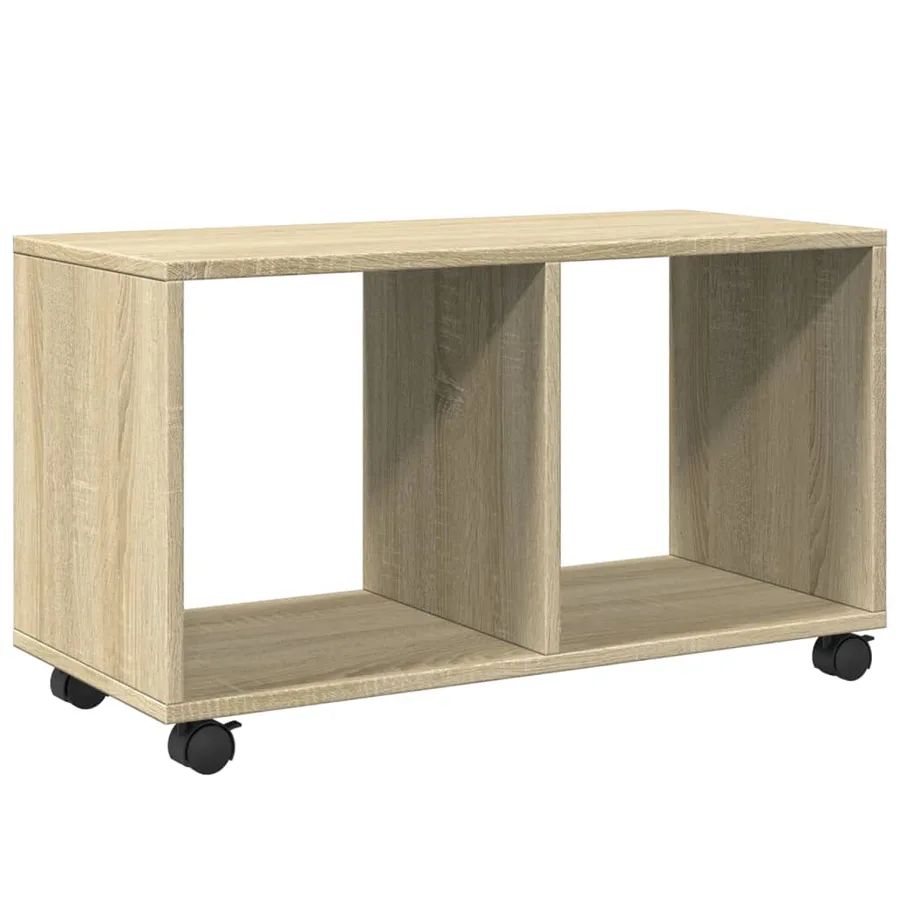 Armoire à roulettes chêne sonoma 72x33x42,5cm bois d’ingénierie - 2