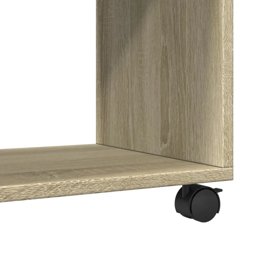 Armoire à roulettes chêne sonoma 72x33x42,5cm bois d’ingénierie - 8