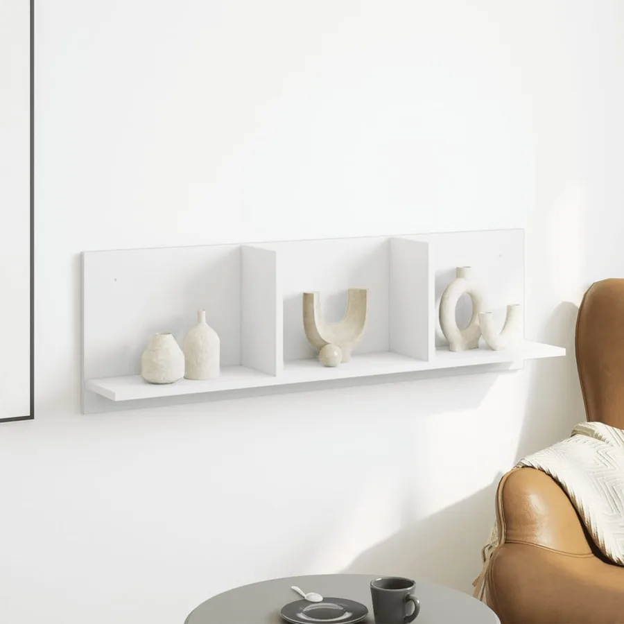 Armoire murale 100x16,5x30 cm blanc bois d'ingénierie - 3