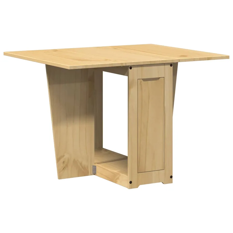 Table à manger papillon pliable Corona cire marron bois de pin - 2