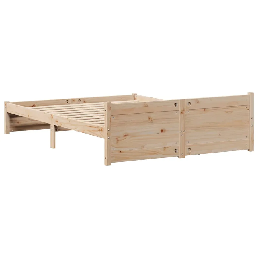 Cadre de lit sans matelas 140x190 cm bois de pin massif - 8