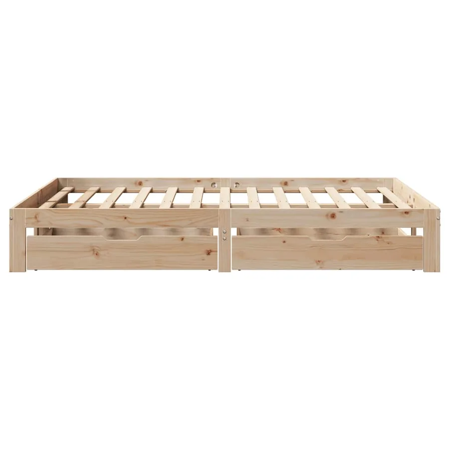 Cadre de lit avec tiroirs sans matelas 150x200 cm - 7