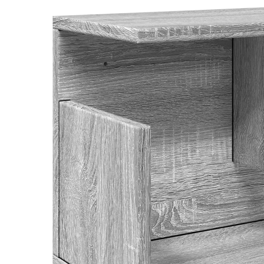 Armoire murale 100x20x30 cm sonoma gris bois d'ingénierie - 7