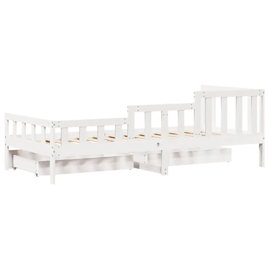 Lit de jour avec tiroirs sans matelas 90x190 cm bois massif - 8
