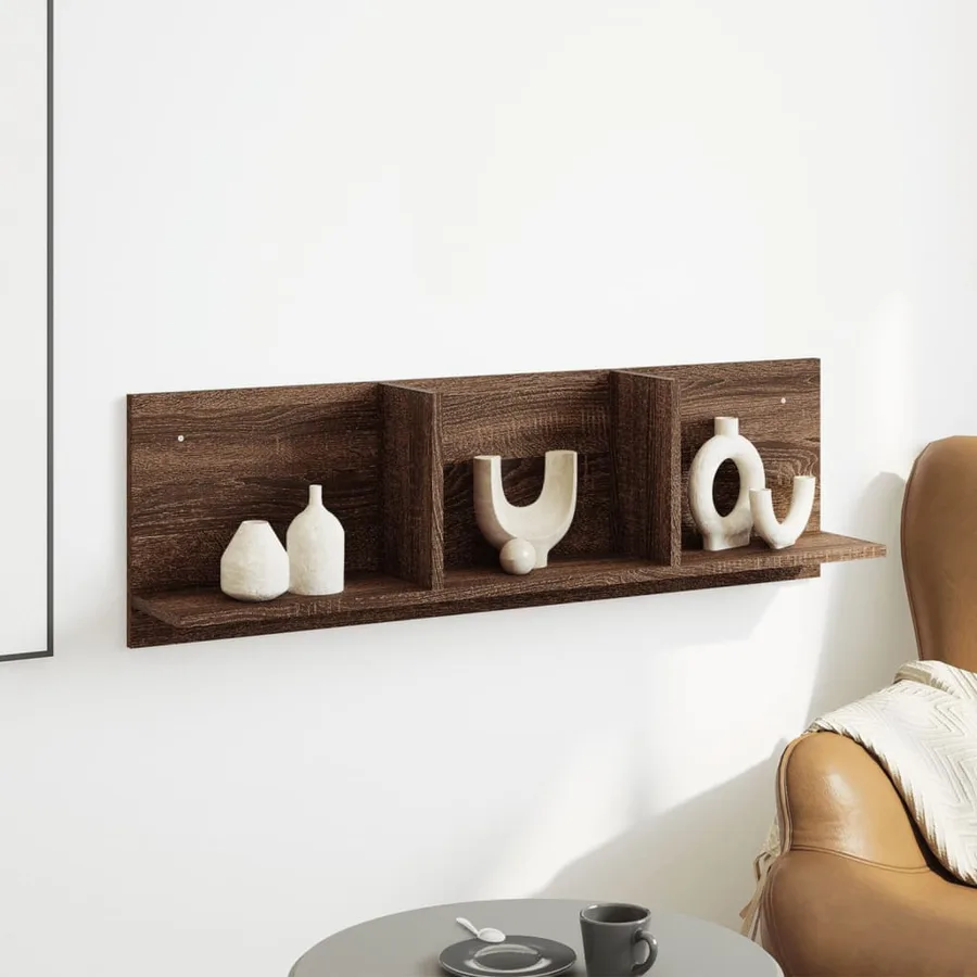 Armoire murale 100x16,5x30 cm chêne marron bois d'ingénierie - 3