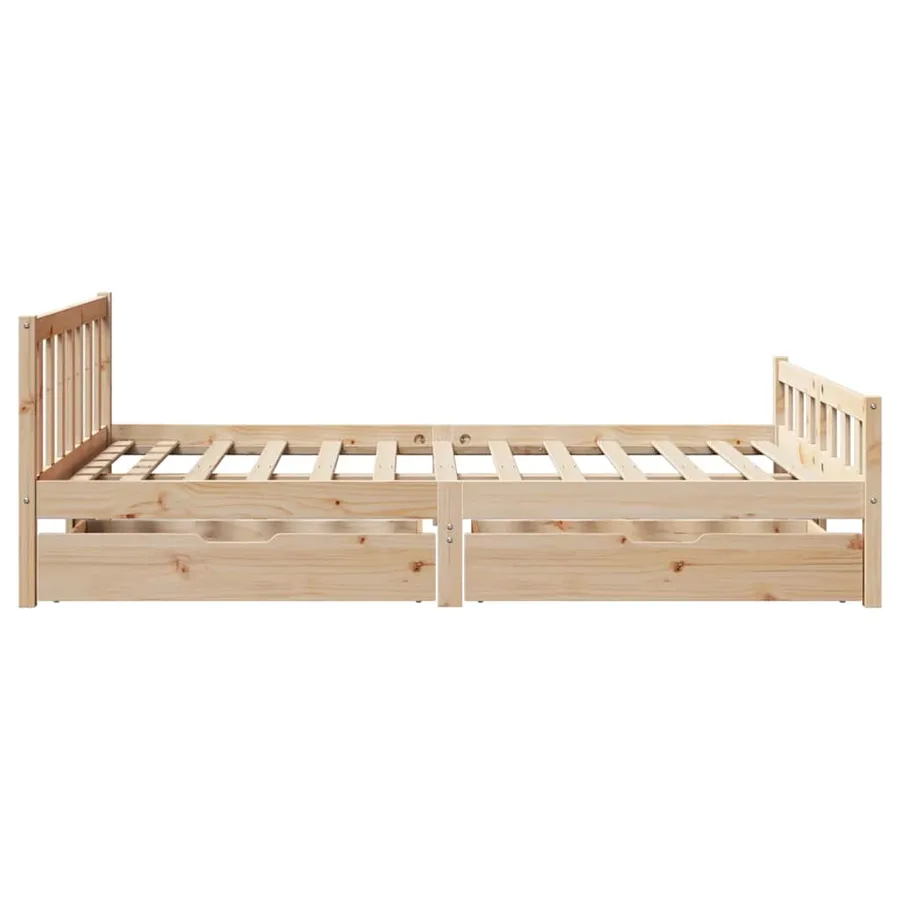 Cadre de lit sans matelas 120x190 cm bois de pin massif - 5