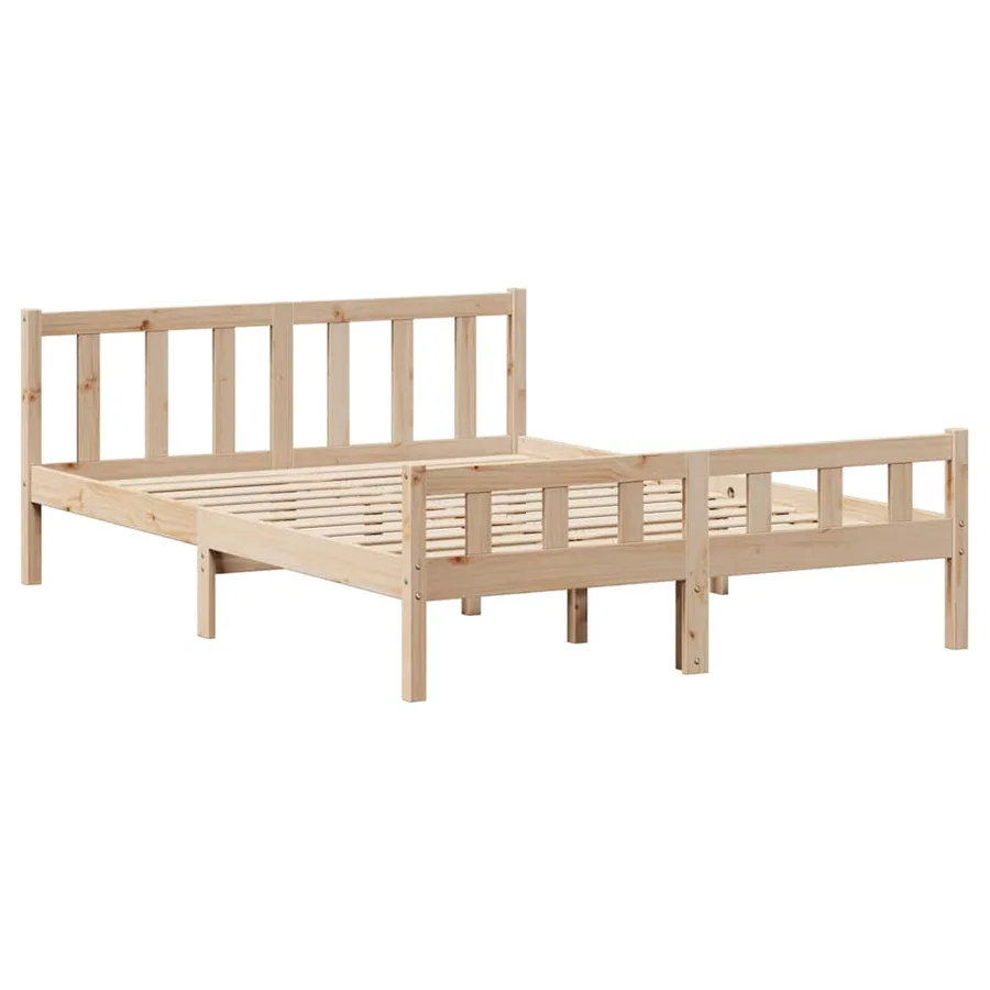 Cadre de lit sans matelas 120x190 cm bois de pin massif - 7