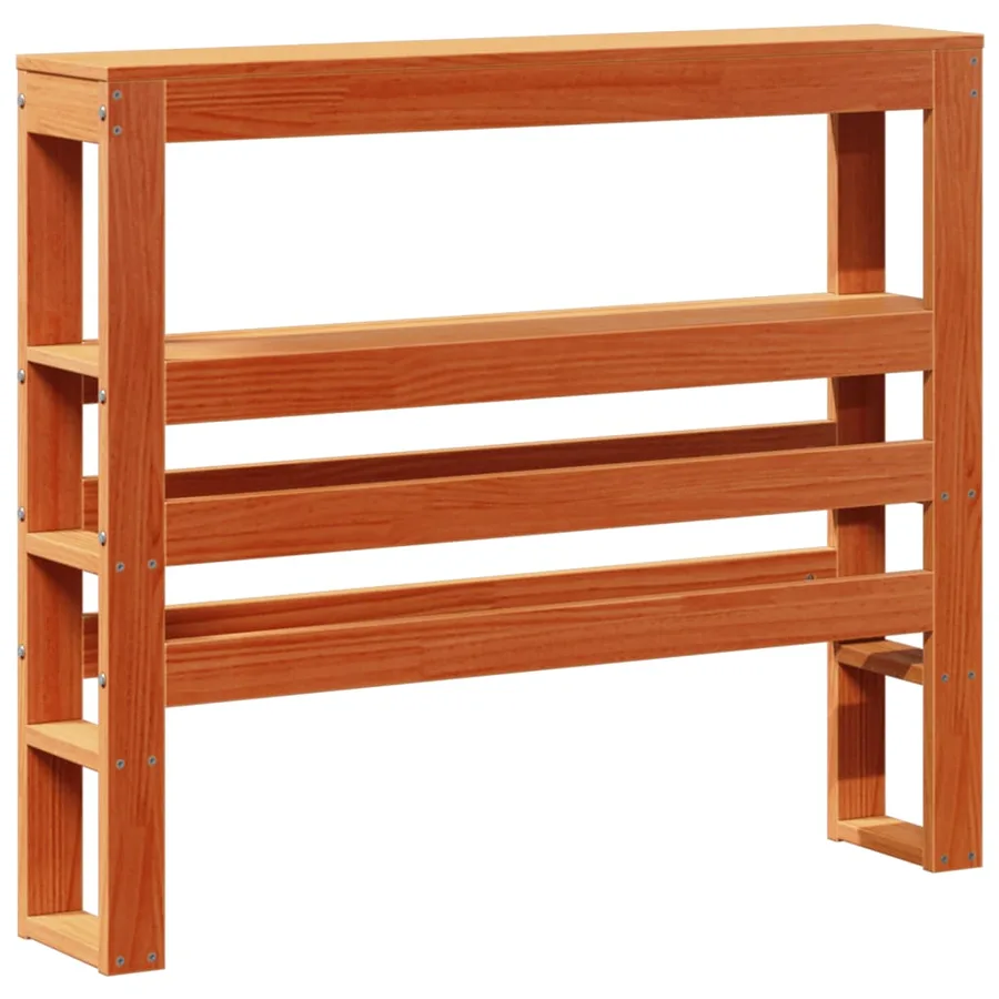 Cadre de lit sans matelas cire marron 100x200cm bois pin massif - 6