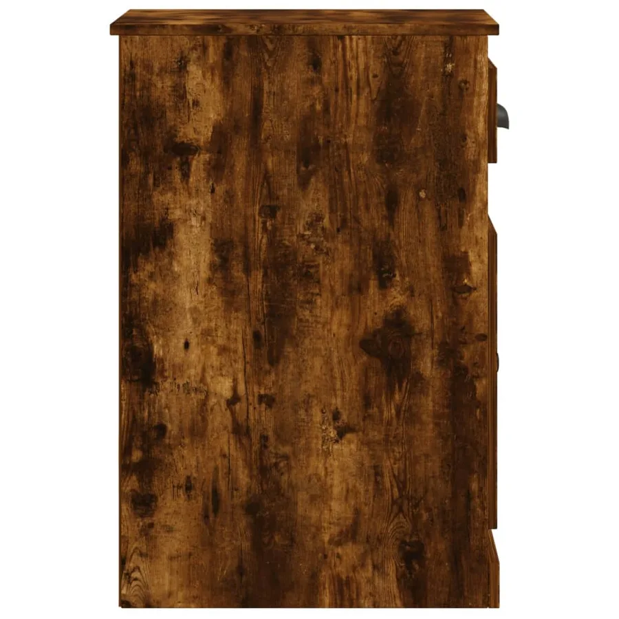 Armoire latérale avec tiroir chêne fumé 40x50x75 cm - 7