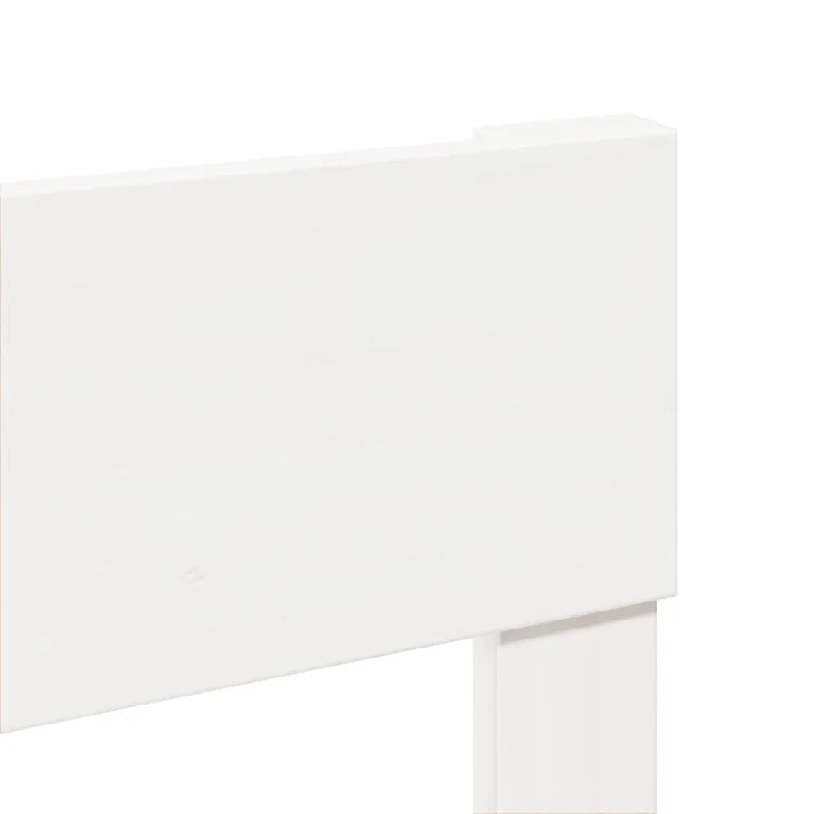 Cadre de lit sans matelas blanc 100x200 cm bois de pin massif - 10