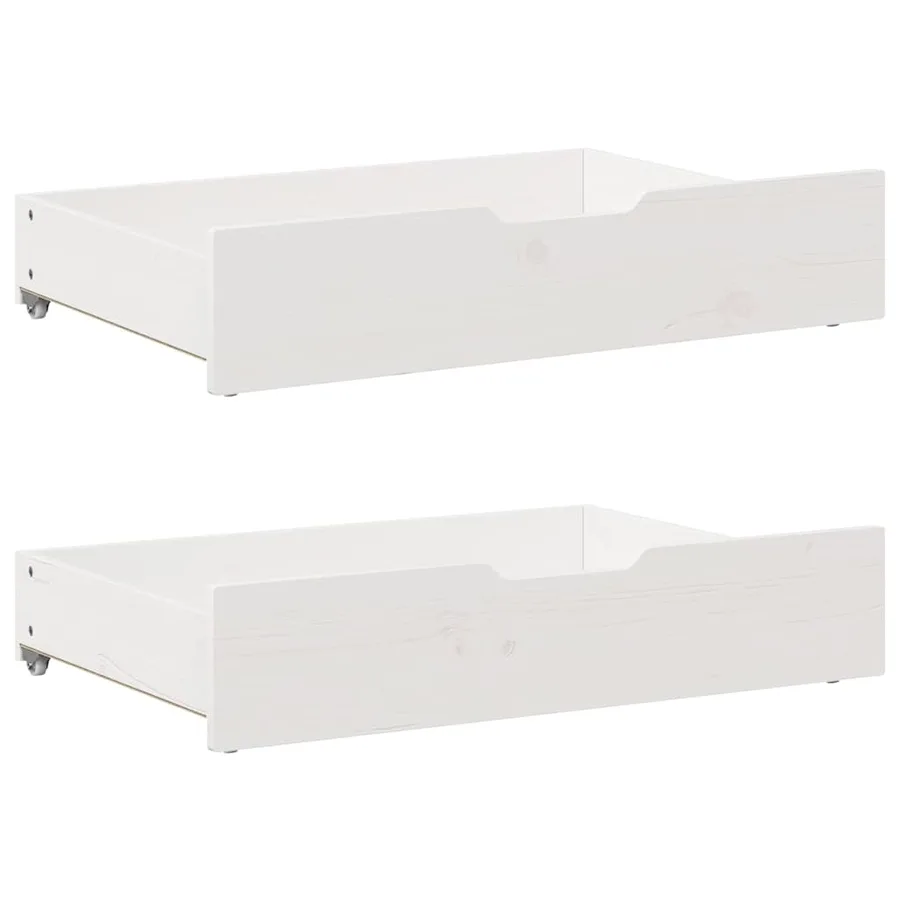 Cadre de lit avec tiroirs sans matelas blanc 120x190 cm - 6