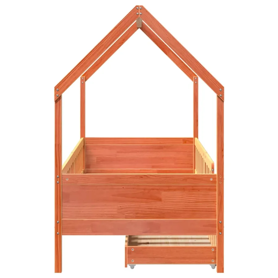 Cadre de lit enfants avec tiroirs sans matelas 90x190 cm bois - 7