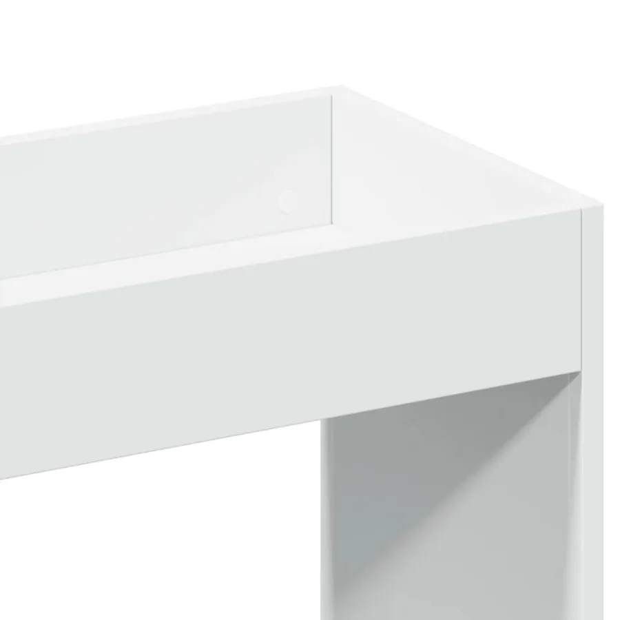 Buffet haut blanc 92x33x180 cm bois d'ingénierie - 9
